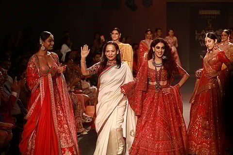 Designer Saroj Jalan with Genelia