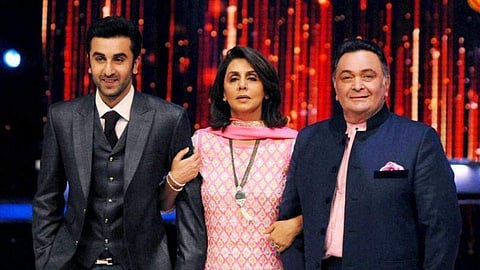 Ranbir, Neetu and Rishi Kapoor. Source: Internet