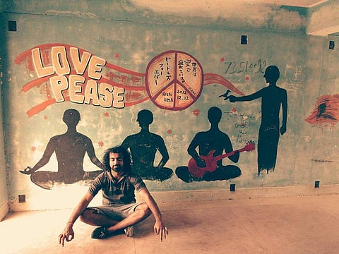 Abhimanyu during the shoot for Rockumentary: Evolution of Indian Rock