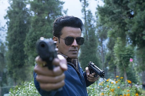 A still from The Family Man featuring Manoj Bajpayee