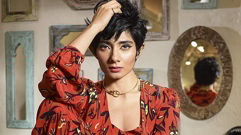 Sneha Ghosh stuns in a kitschy slit dress by Masaba