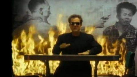 Billy Joel in the video of We Didn't Start the Fire