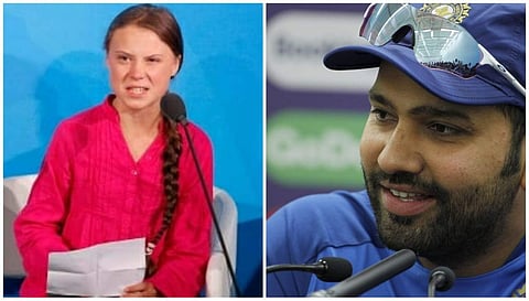 'Greta Thunberg, you're an inspiration', wrote Rohit Sharma