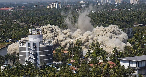 Watch: Luxury flats in Kochi reduced to rubble using controlled implosion
