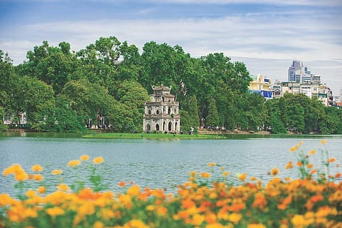 The Hoan Kiem Lake in Hanoi