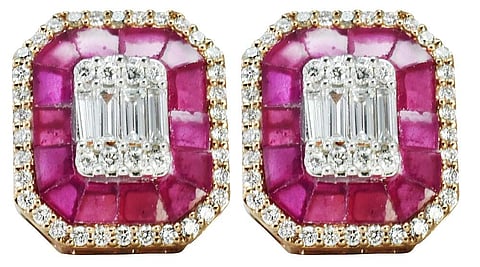 Ruby studded earrings