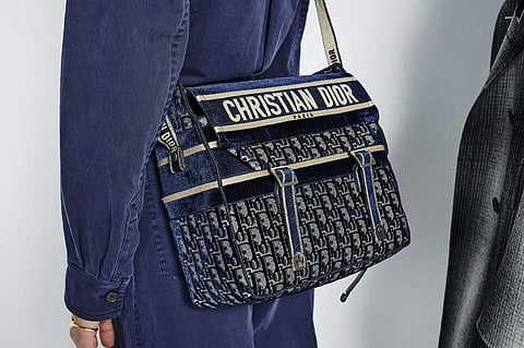 Velvet detailing marks Dior’s collection of accessories for Fall/Winter 20-21