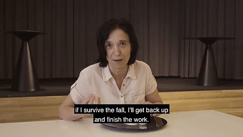 A still from the Swedish version of the play Salt