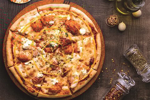 BBQ chicken pizza by Double Roti
