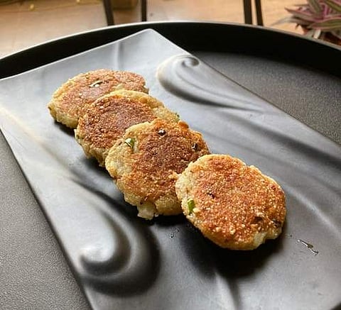 Paneer Alloo Sabudana Tikki by Fittr