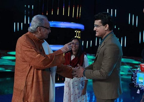 Ganguly with Soumitra (Source: IANS)