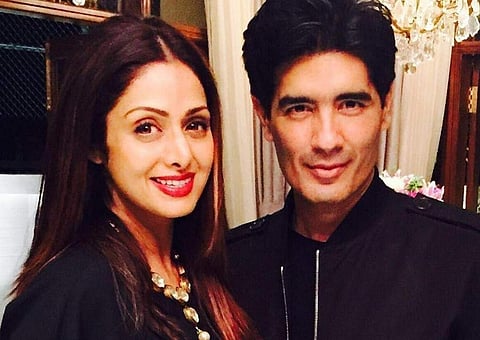 Designer Manish Malhotra and late superstar Sridevi