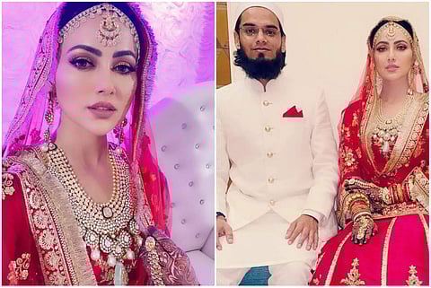 Sana Khan with her husband Mufti Anas