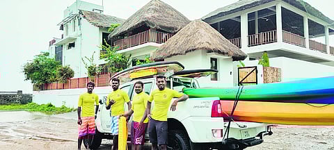 Sekar, Ajith, Dharani & Kutty from the Surf Turf rescue team