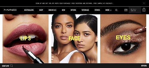 Screenshot of the e-store