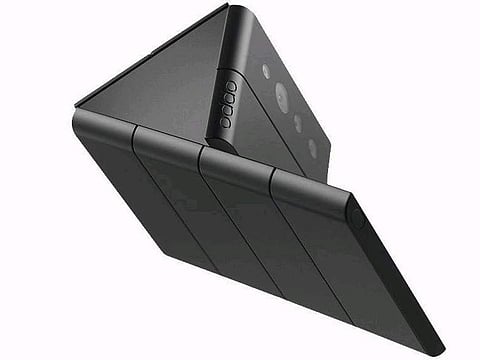 OPPO unveils a credit-card-size 'slide' phone with 3 hinges