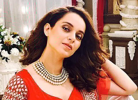 Kangana Ranaut during a song shoot. Image: Internet