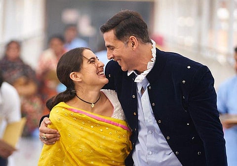 Sara Ali Khan and Akshay Kumar from the sets of Atrangi Re