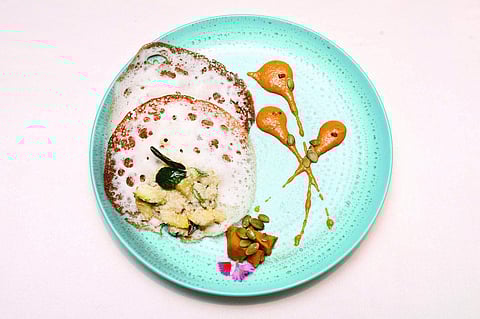 Baby thooyamalli appam with country veggies