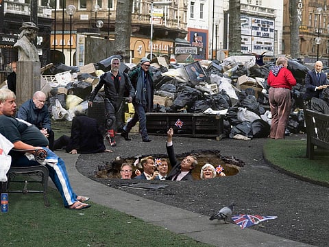 A digital collage by Cold War Steve titled 'The Winter of Miscreants' (AFP Photo / Cold War Steve)
