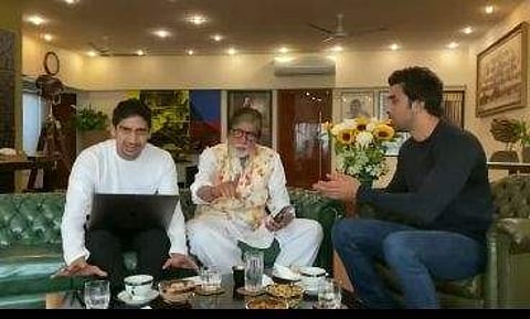 Ayan Mukerji, the Big B, Ranbir Kapoor (Photo: IANS)