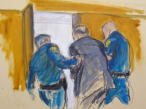 Courtroom sketch: Harvey Weinstein (Elizabeth Williams via AP)