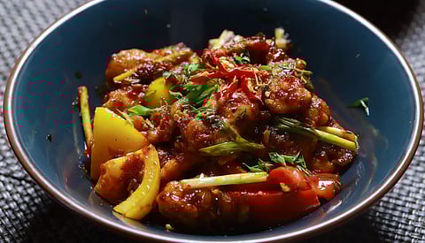 Crackling Chilli Chicken at Kava