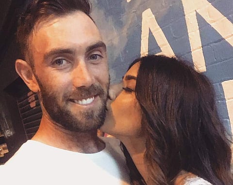 Glenn Maxwell and Vini Raman (Source: Instagram)