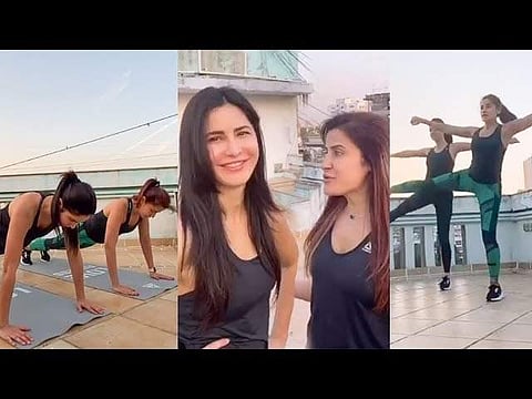 Katrina Kaif shares at-home workout tips