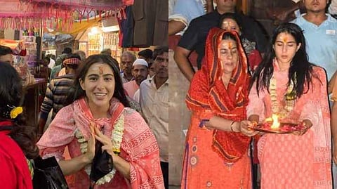 Sara Ali Khan and Amrita Singh at Varanasi
