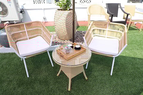 Vetra furniture's new flagship in Chennai has outdoor lounge chairs which encourage you to get a daily dose of Vitamin D