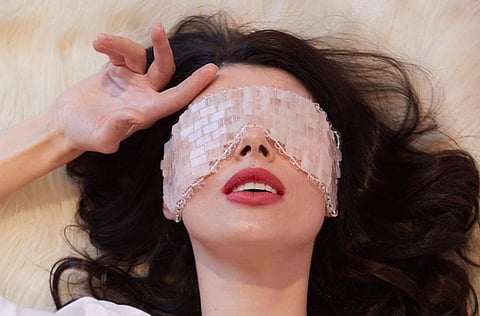 Self Love Rose Quartz Eye Mask by Angela Caglia