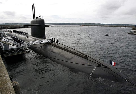 The Le Vigilant nuclear submarine (AP Photo/Francois Mori, Pool, File)