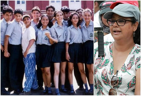 (L) Nupur Asthana with the team of Hip Hip Hurray and (R) Nupur Asthana in action