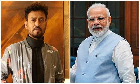 Irrfan Khan and PM Narendra Modi