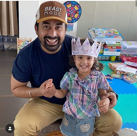 Rannvijay Singh with his daughter