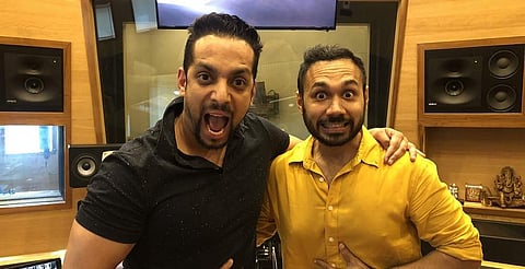 Salil with Saransh Goila during his podcast