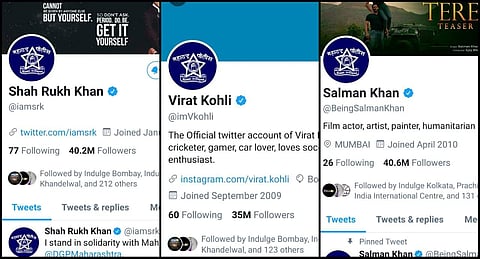 Shah Rukh Khan, Salman Khan, Virat Kohli, others put up the Maharashtra Police logo as their profile picture to express solidarity with khaki-clad frontline warriors