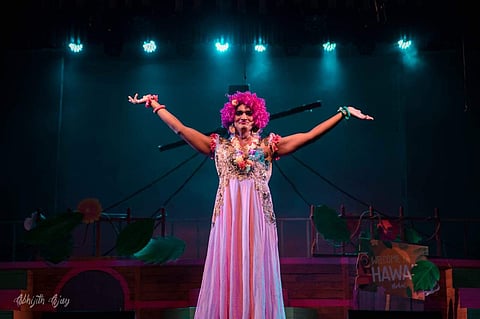 Krishnakumar Balasubramanian as Dame CocoNakka in Popaii in Hawaii