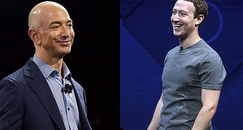 Jeff Bezos and Mark Zuckerberg