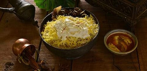 Awadhi zafrani malai biryani