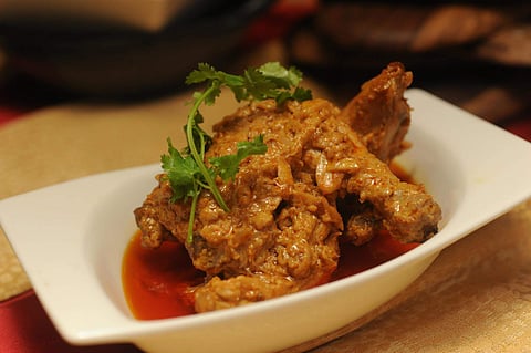 Glimpse of the online menu of The Park Hotel