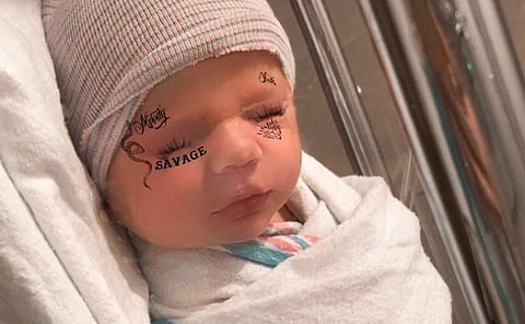 Elon Musk and Grimes' first child (Photo: Internet/Archives)