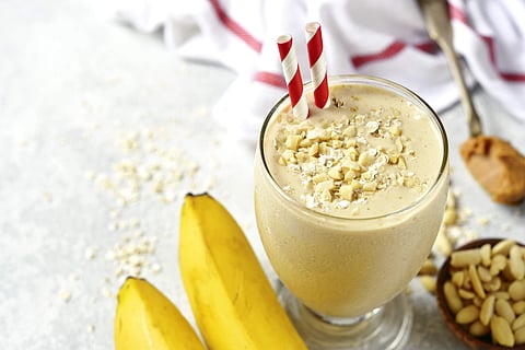 Peanut Butter and Honey Oats Smoothie