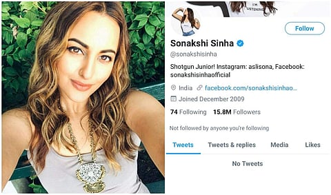 Sonakshi Sinha deactivates her Twitter account