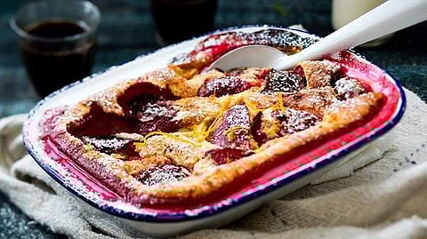 Plum clafoutis