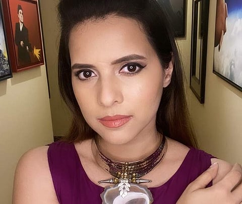 Paloma all decked up for a virtual fashion show