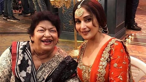 Saroj Khan and Madhuri Dixit-Nene