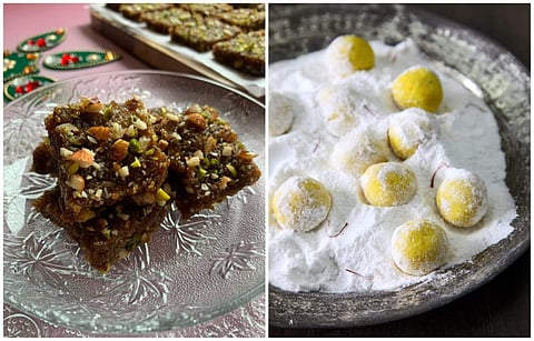 Gur Barfi and Kesar Peda Truffle