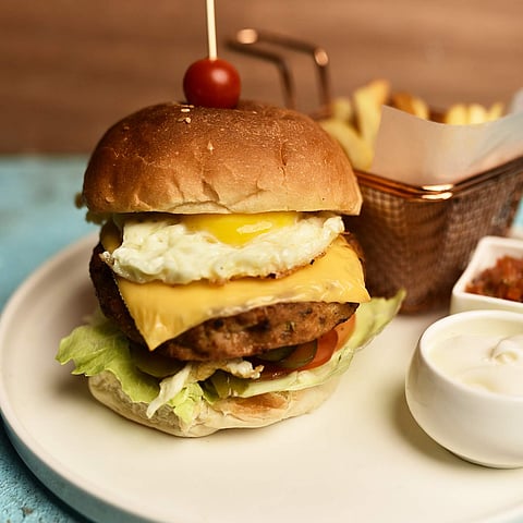 Sunny Side Up burger at Pimento The Food Studio